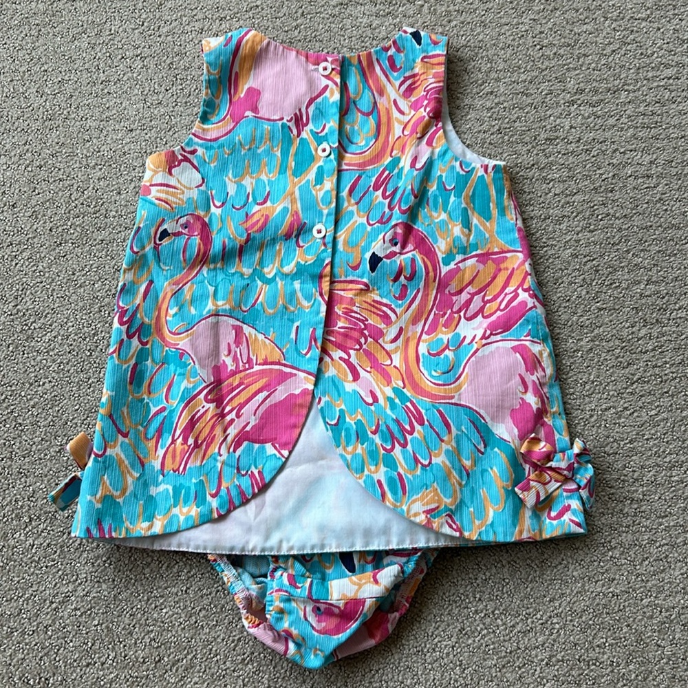 VGUC Lilly Pulitzer flamingo bloomer set - Picture 2 of 3